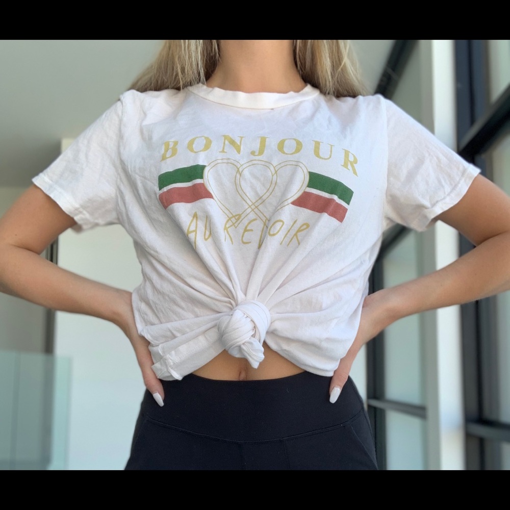Cute Simple White T ❥